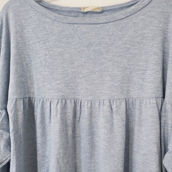 ALTARD State Light Blue Babydoll Sweatshirt Top Size Medium Long Sleeve HAS HOLE - Picture 4 of 12